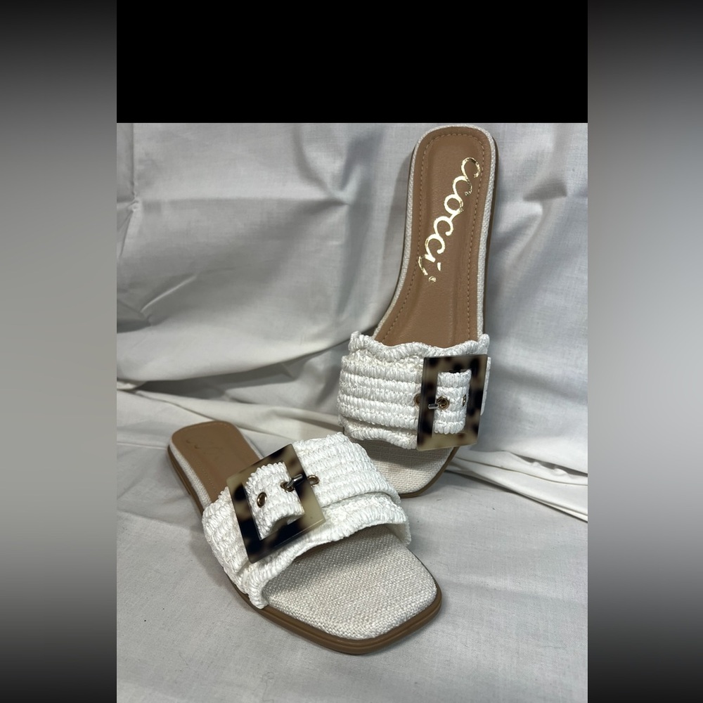 Ccocci Leslie white sandals size 10